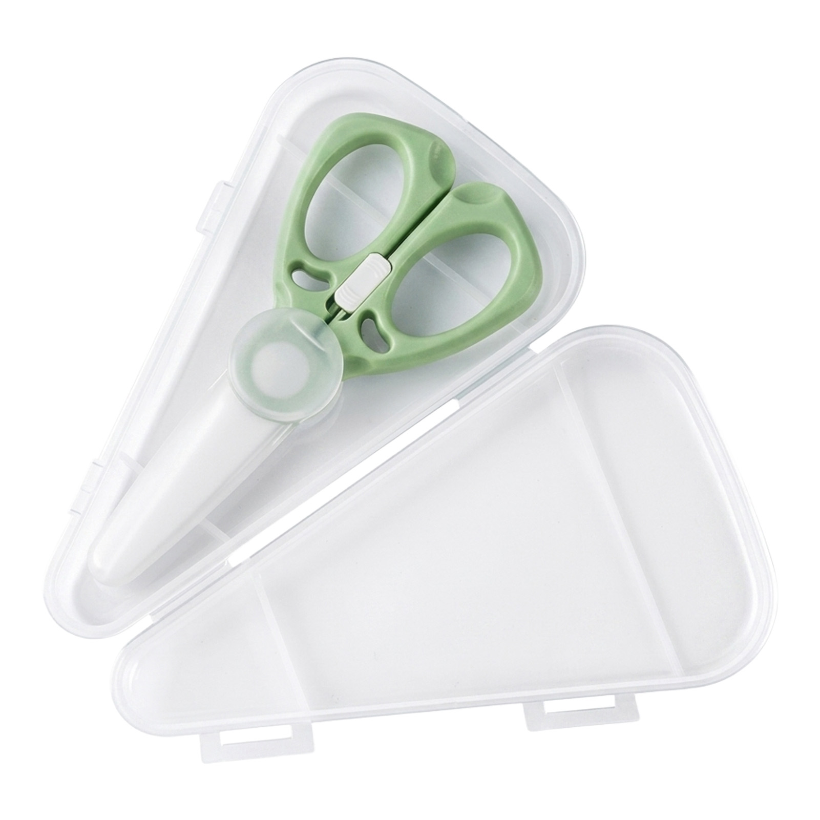 Baby Food Scissors - セラミック製フードシザー、携帯用ベビーフードツール、幼児の食事準備用、ナノブレード、滑り止めハンドル、収納ケース付き、耐久性あり