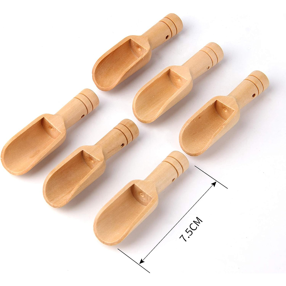 Weaning Spoon Set - 10/30/50/100 個コーヒーミニ木製スプーンバスソルトスプーン木製キャンディースプーン洗濯洗剤スプーンセットベビースプーンキッチン