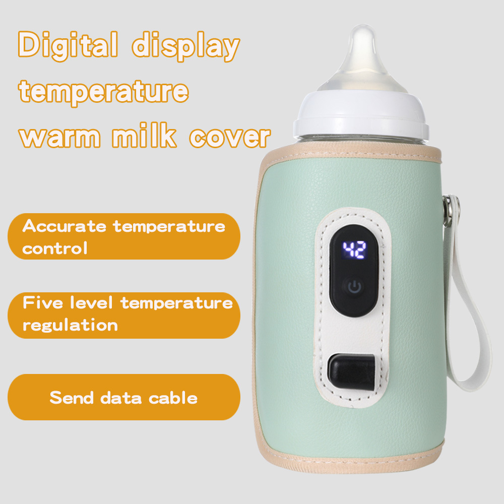 Baby Food Zip Lock Bag - ポータブル哺乳瓶断熱カバー デジタルディスプレイ付き 恒温調節可能 屋外暖かさ ユニセックス