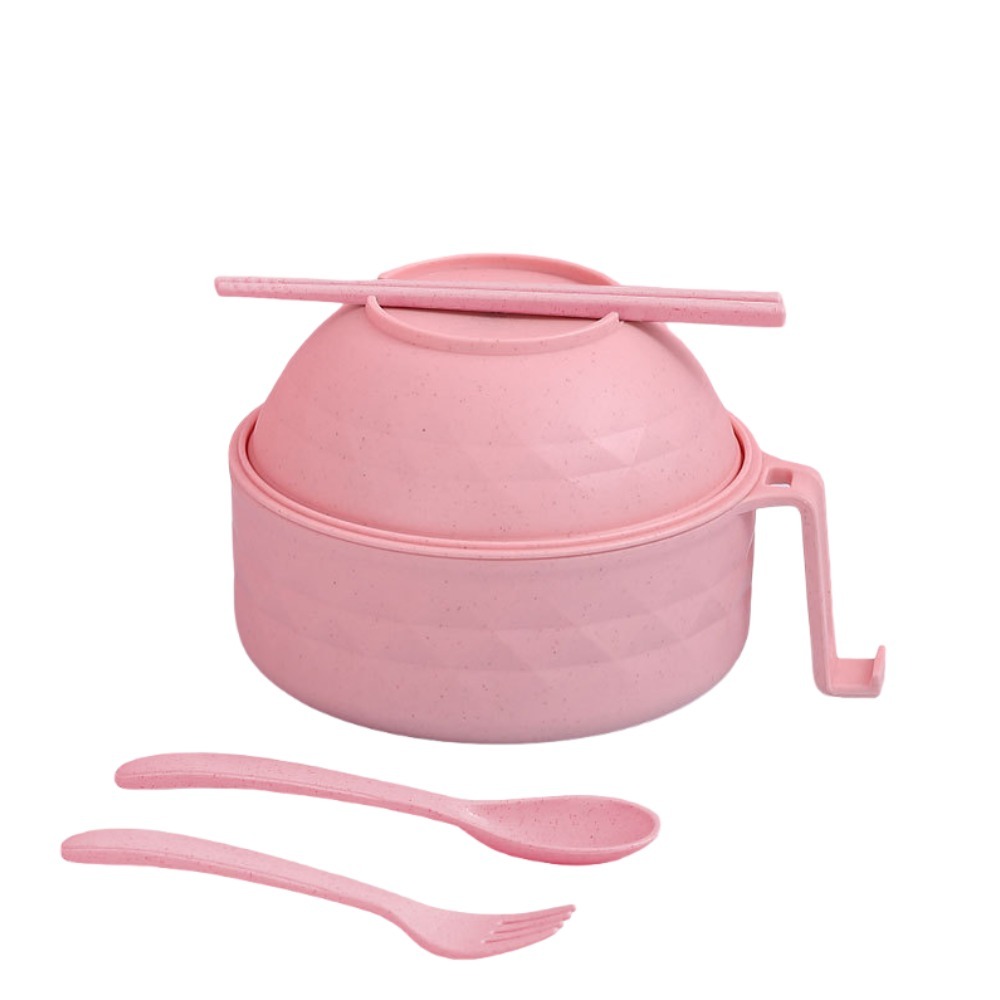 Weaning Spoon Set - 電子レンジラーメンボウル6個セット ラーメンボウルセット ラーメン調理器 蓋とハンドル付き 家庭用スプーンとフォーク付き