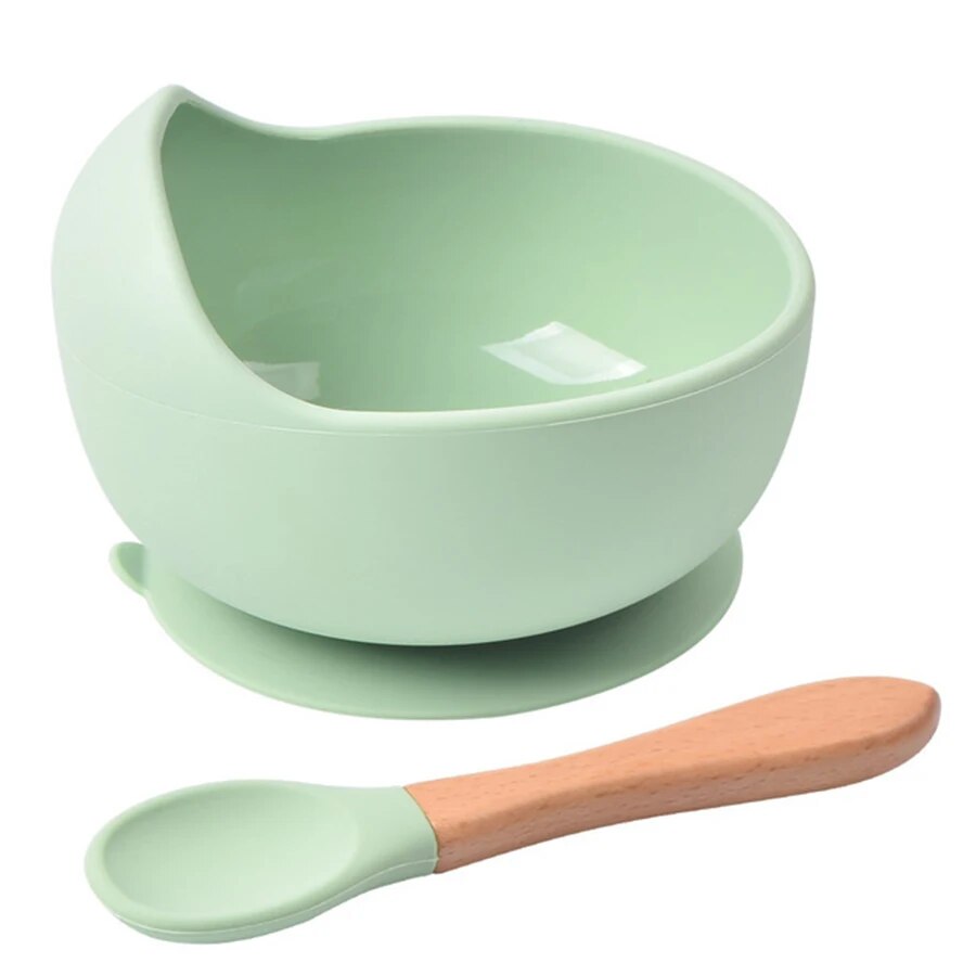 Baby Food Dinner - シリコン製のフィーディングボウル,高品質のベビーディッシュ,子供用ディナースプーン,食品グレードの食器