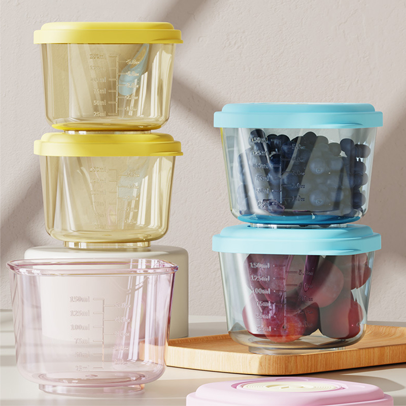 Baby Food Nan - 6個のベビーフード保存容器 - PP素材、蒸し可能、漏れ防止、鮮度保持のための幼児用給餌ボウル、積み重ね可能なオーガナイザー