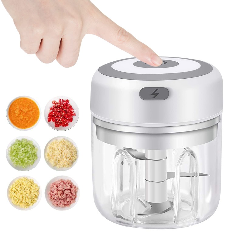 Baby Food Processor - 250 ミリリットル電気ニンニクグラインダー家庭用多機能肉グラインダーベビーフードプロセッサー用ワイヤレスポータブルミキサー
