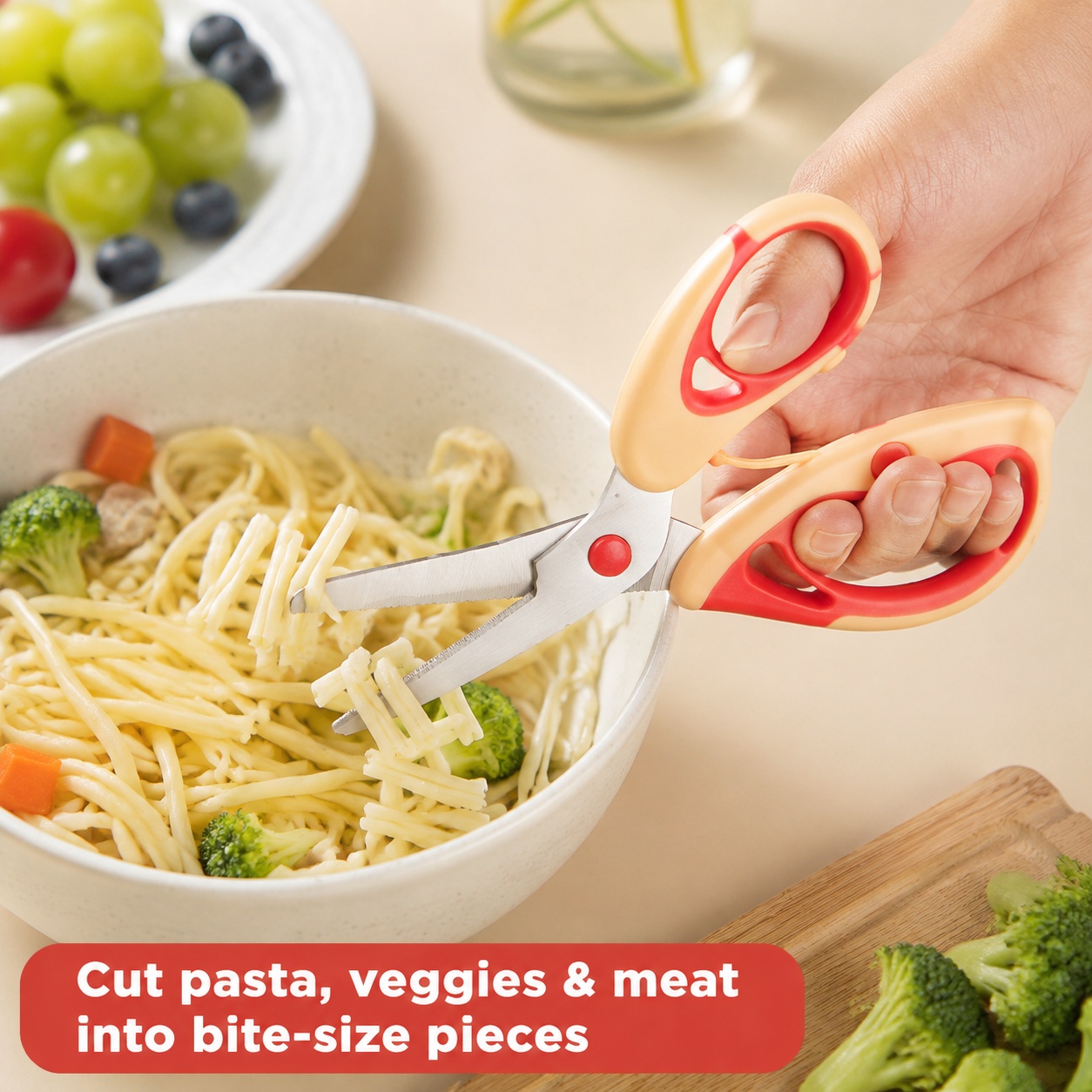 Baby Food Scissors - ベビーフードはさみ｜携帯用フードミル幼児用授乳補助はさみ、健康食器用ベビー用品