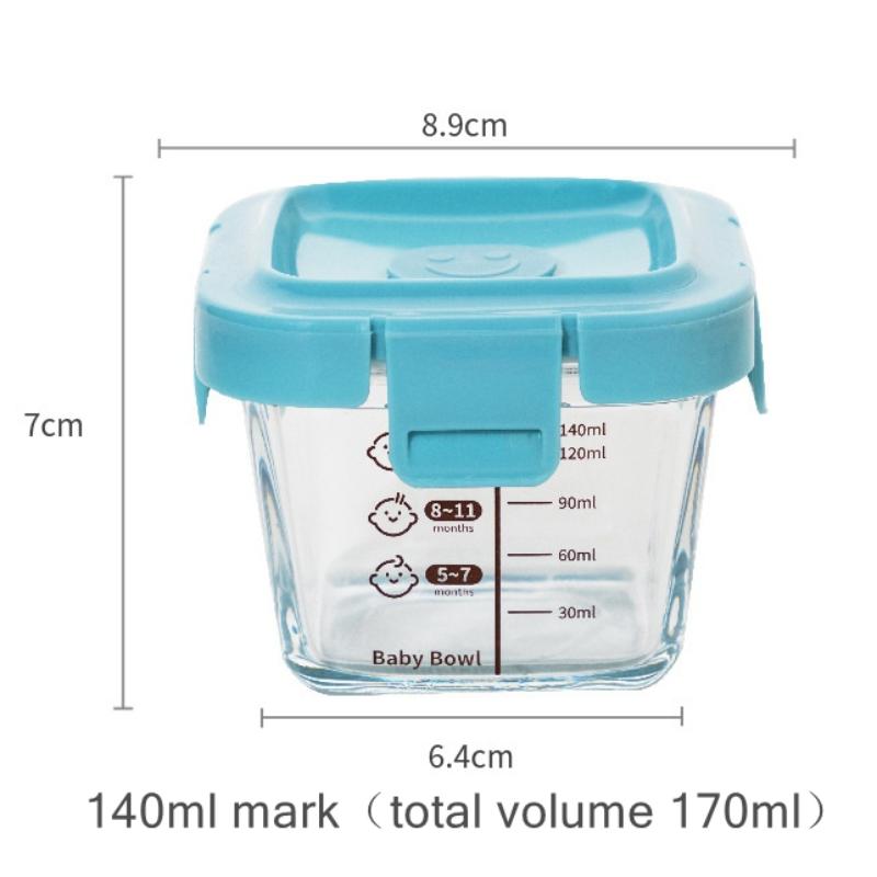 Baby Food Glass Containers - 耐熱保存容器 スポック 3 in 1 ポータブル