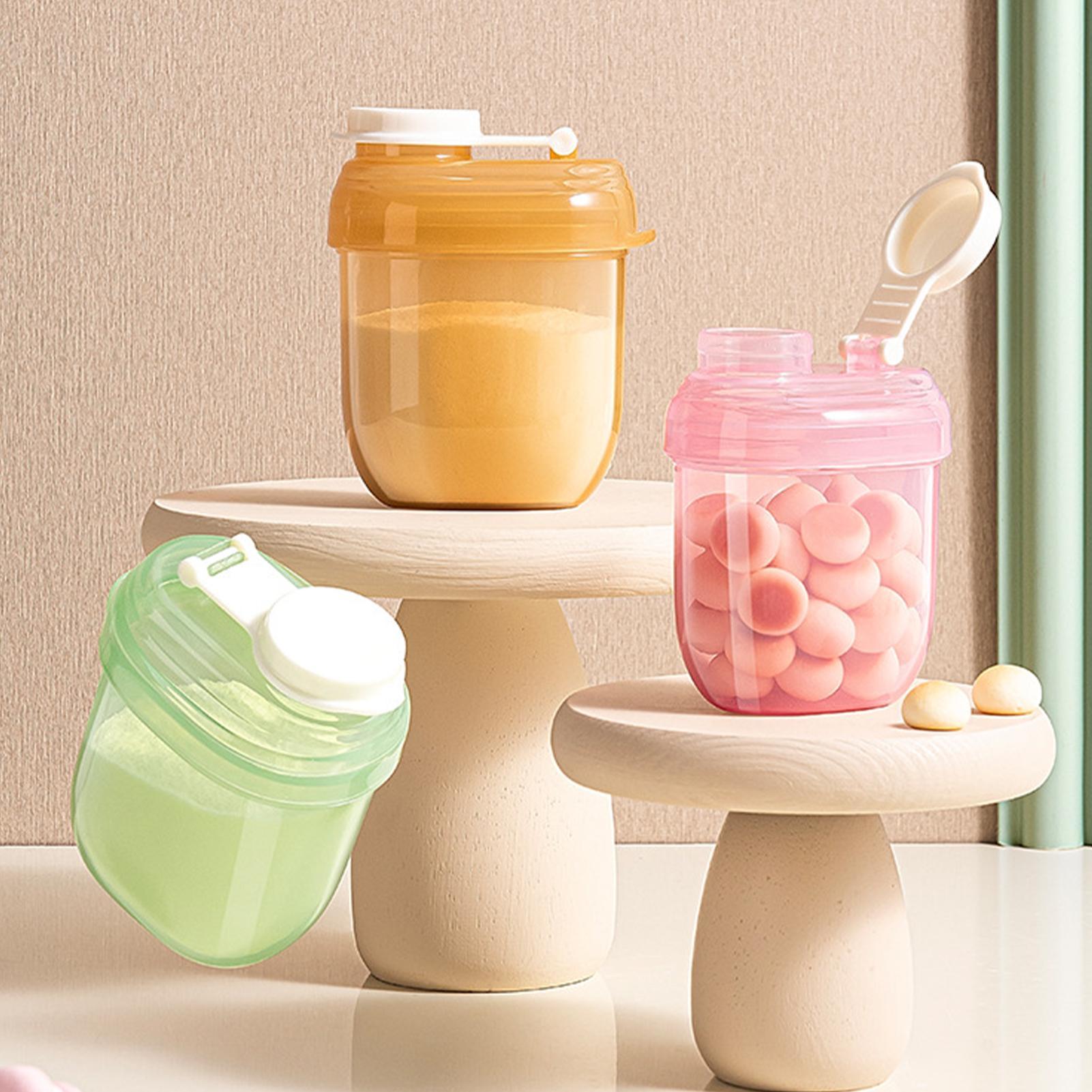 Baby Food Storage - フォーミュラディスペンサー ポータブル粉ミルク容器 気密密封スナック収納ボックス ベビートラベルフィーディングオーガナイザー 1食分ホルダー