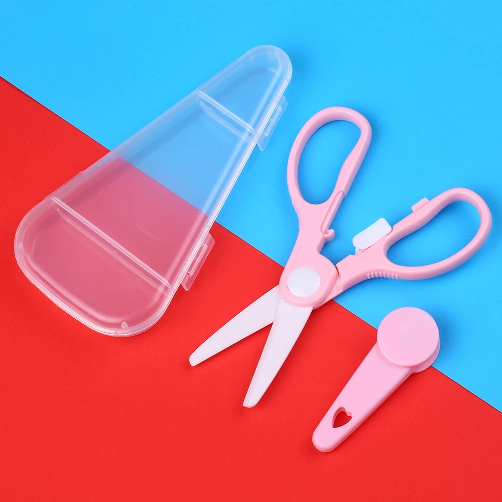 Baby Food Scissors - プロの離乳食はさみ,ボックス付きセラミック,3 in 1,母親と子供のための消耗品,離乳食