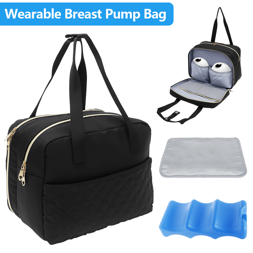 Baby Food Zip Lock Bag - ウェアラブル搾乳器バッグ（保冷コンパートメント付き）ポータブル搾乳器収納バッグ母乳保冷バッグ（ベビーアクセサリー用）