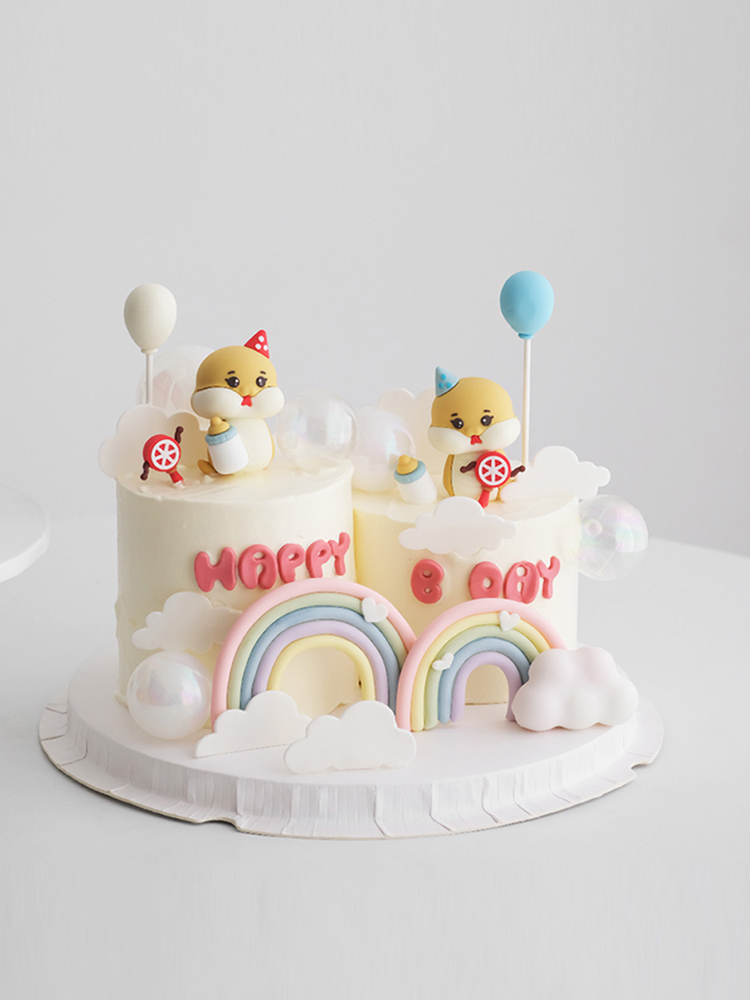 Baby Food Processor - 生まれたばかりの赤ちゃんの誕生日ケーキの装飾,満月の装飾品,哺乳瓶,ガラガラのケーキのトッピング,ギフト,ヘビの年,2025日,