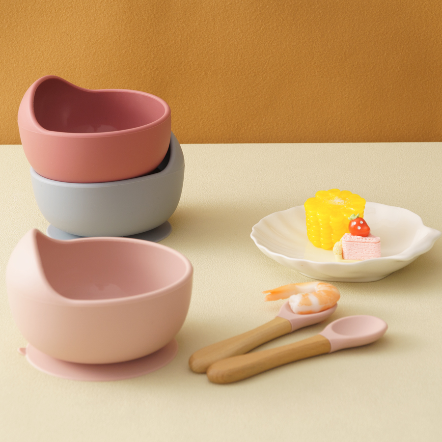 3 個ベビーシリコーンディナーセット食品グレードの食器セット - Baby Food Dinner のレビューと価格