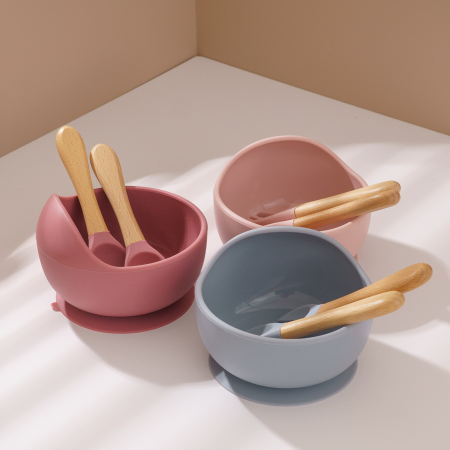 3 個ベビーシリコーンディナーセット食品グレードの食器セット - Baby Food Dinner のレビューと価格
