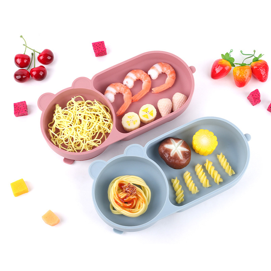 ベビーシリコーン吸盤ボウルかわいいクマのデザインマカロンカラ - Baby Food Processor のレビューと価格