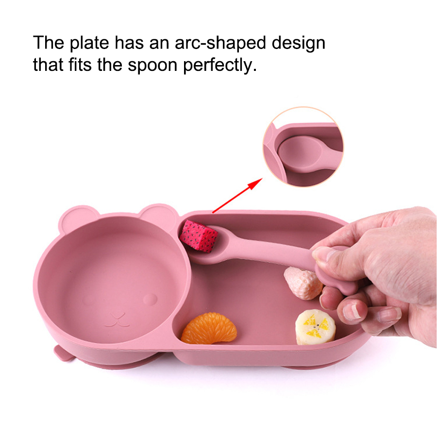 ベビーシリコーン吸盤ボウルかわいいクマのデザインマカロンカラ - Baby Food Processor のレビューと価格