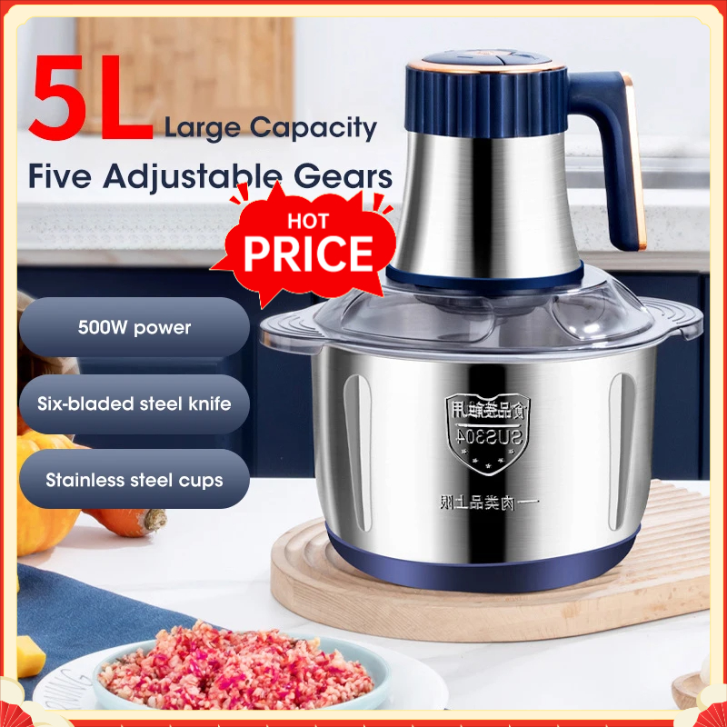 5L電動ミートグラインダー 304ステンレス製フードクラッシ - Baby Food Processor のレビューと価格