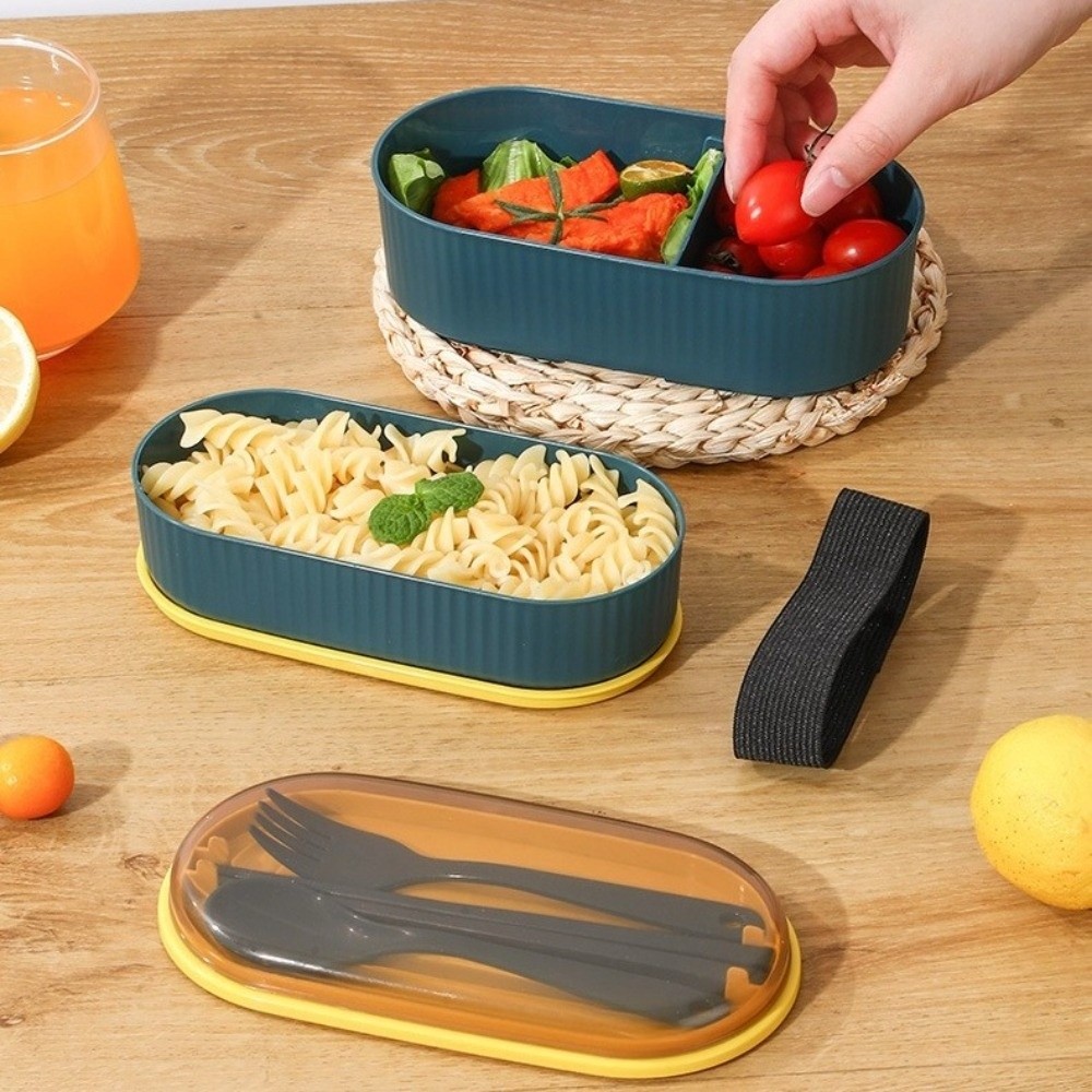ポータブル二層ランチボックス大容量電子レンジ対応食器セットフ - Weaning Spoon Set のレビューと価格