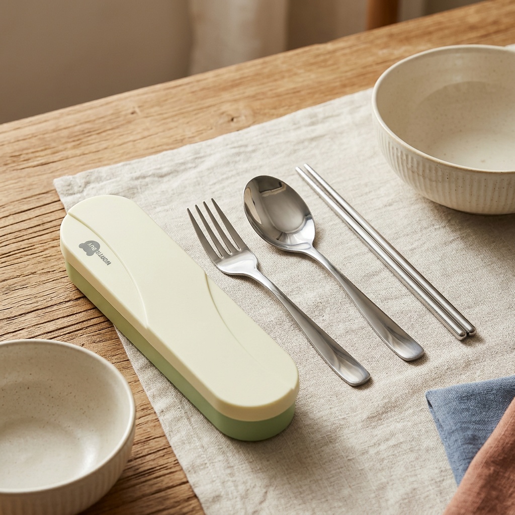 携帯用カトラリーセット ステンレス製食器 フォークとスプーン - Weaning Spoon Set のレビューと価格