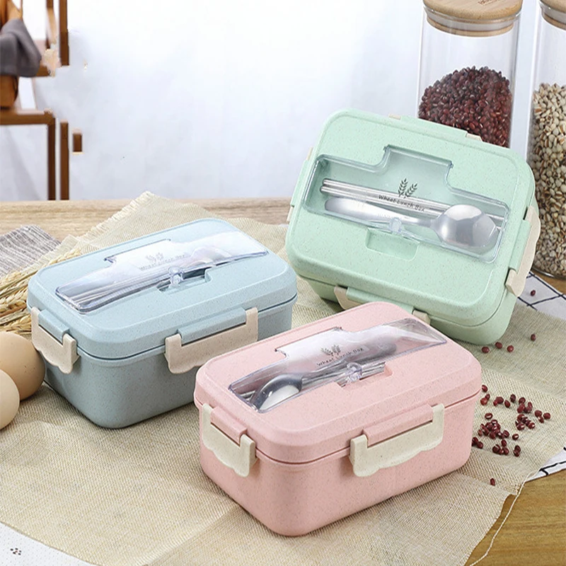 小麦麦わら電子弁当箱、食器、食品保存容器、子供、学校、オフィ - Baby Food Zip Lock Bag のレビューと価格