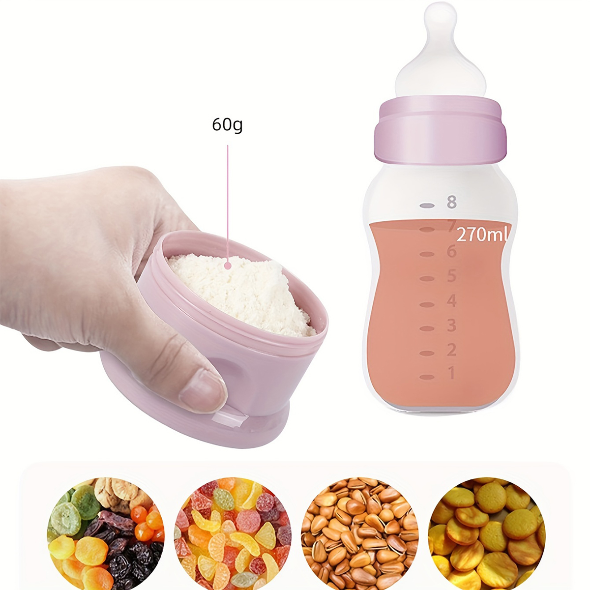ストラップ付き大容量ベビーミルクパウダーコンテナ、ベビーフォ - Baby Food Nan のレビューと価格