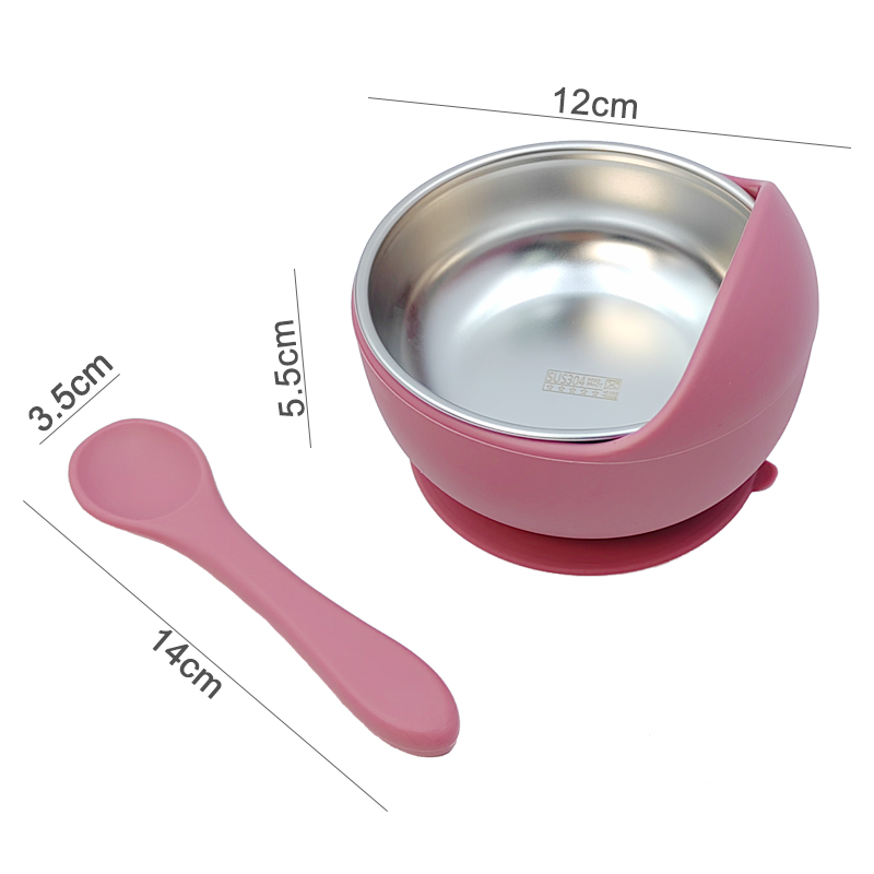 3 個セットベビー給餌ボウルスプーン付きステンレス鋼ボウルパ - Baby Food Feeder のレビューと価格
