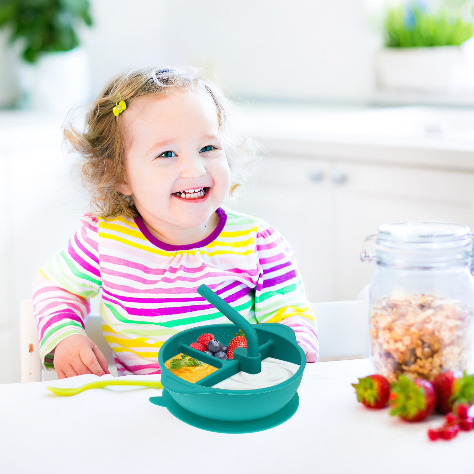 1 個アンチブレイクシリコーンディナープレートベビー授乳吸引 - Baby Food Dinner のレビューと価格