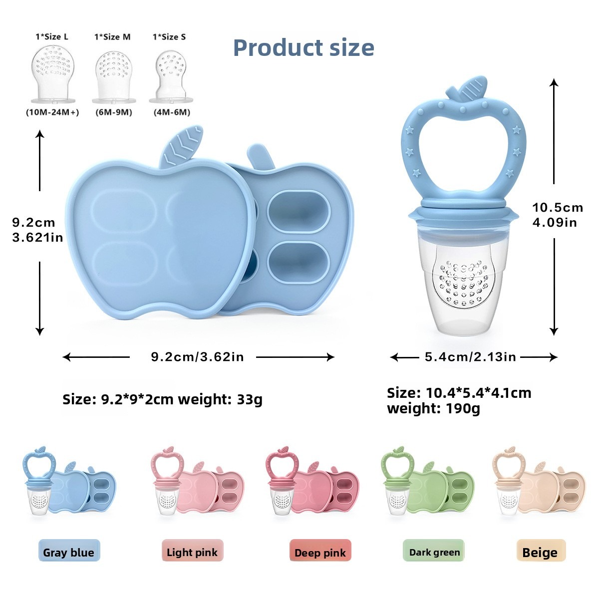 赤ちゃんが自分の手を食べるのを防ぐ新しいアップル歯固めアイス - Baby Food Apple のレビューと価格