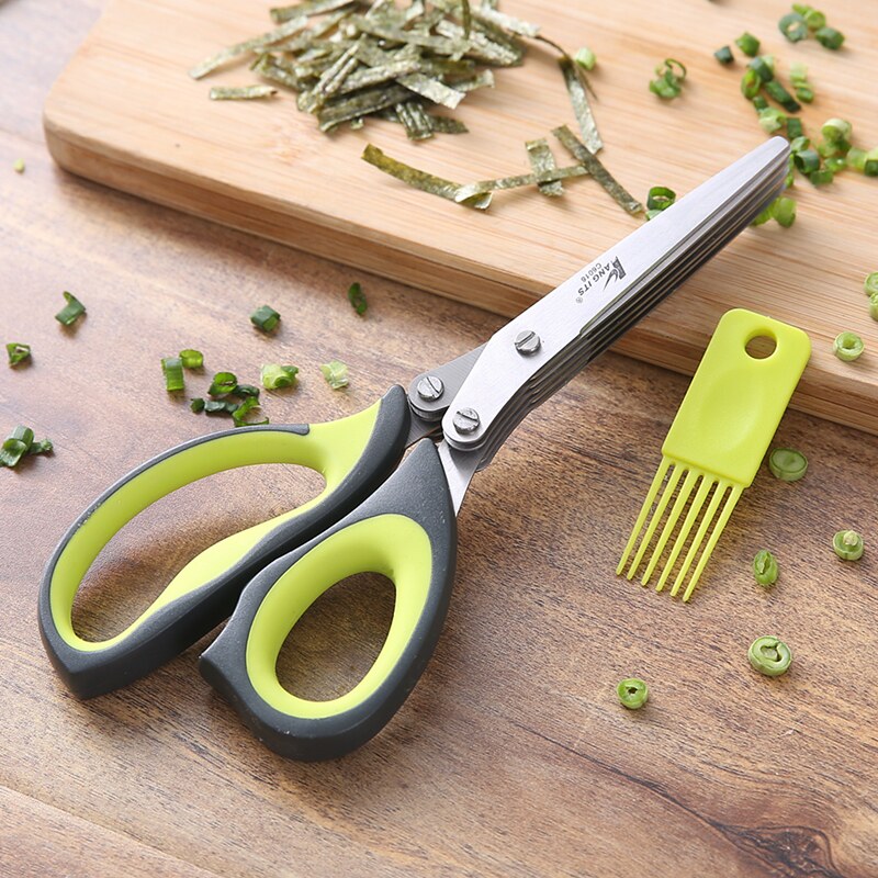 刻みネギ用ハサミ、ステンレス製食品用ハサミ、多機能5層海苔シ - Baby Food Scissors のレビューと価格