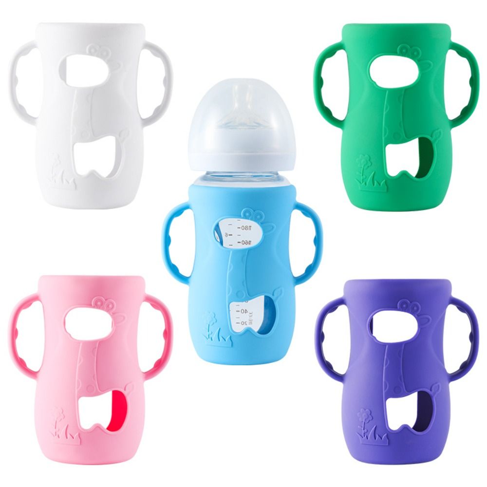 ユニバーサル哺乳瓶カバー ハンドル付き破損防止哺乳瓶ホルダー - Baby Food Storage のレビューと価格