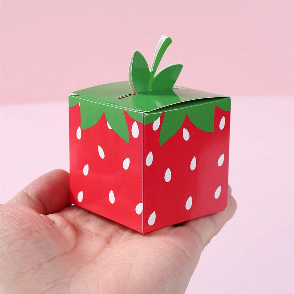 10 個甘いフルーツイチゴテーマ紙クッキーキャンディボックス - Baby Food Storage のレビューと価格