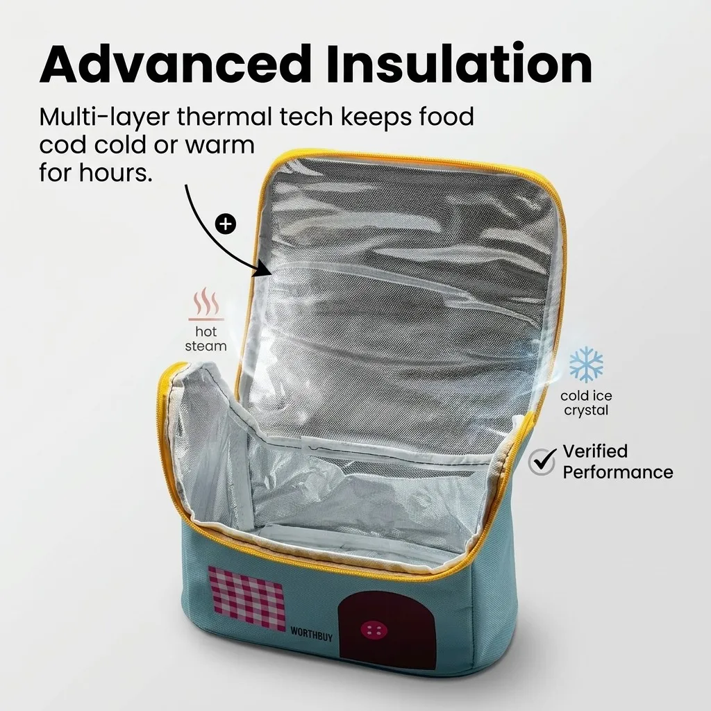 保温ランチバッグ 断熱弁当箱バッグ オックスフォード防水食品 - Baby Food Zip Lock Bag のレビューと価格