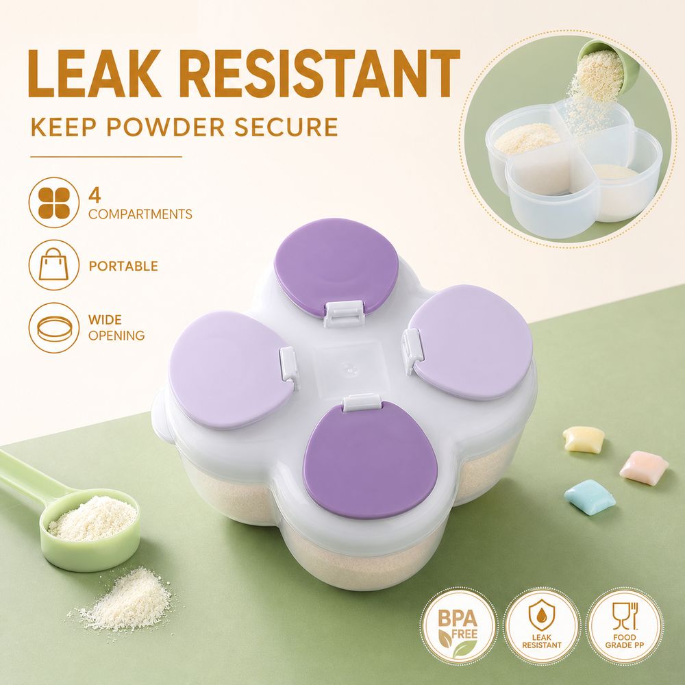 分割式フォーミュラディスペンサー 720ml 4コンパートメ - Baby Food Storage のレビューと価格