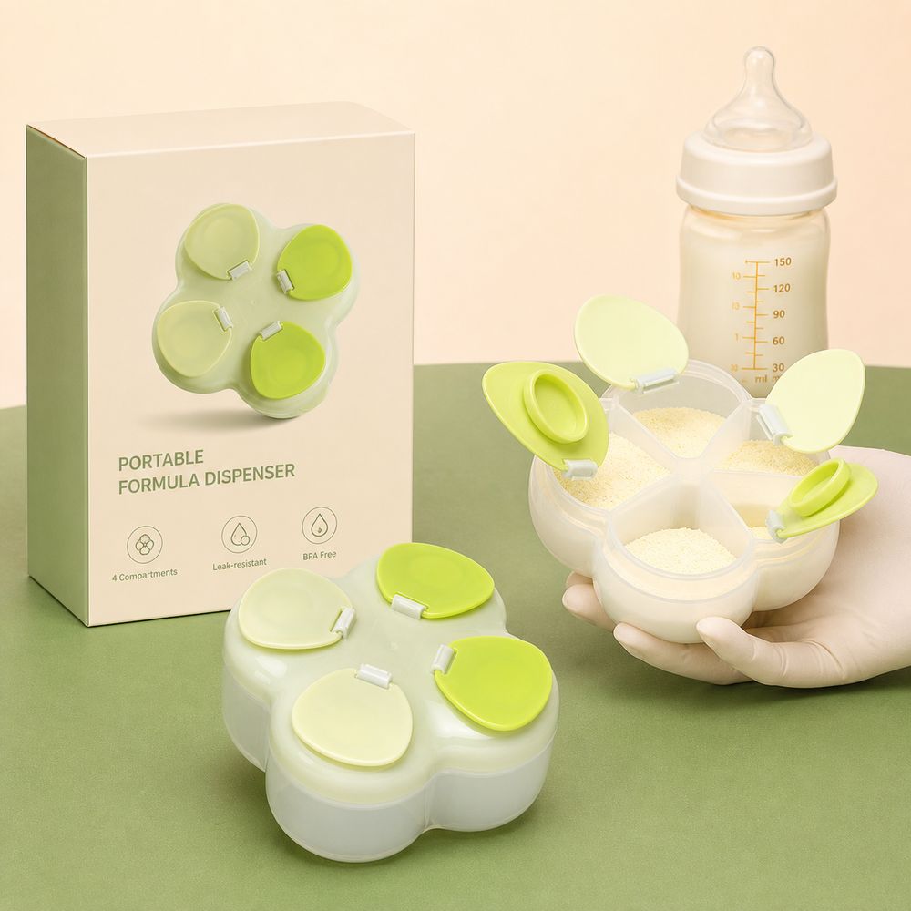 分割式フォーミュラディスペンサー 720ml 4コンパートメ - Baby Food Storage のレビューと価格