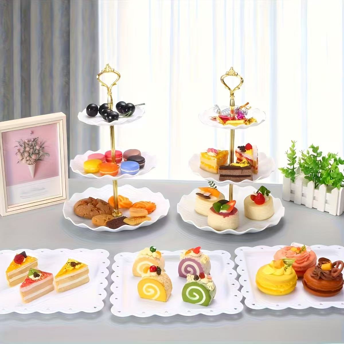 1/3/4/5個の装飾用フードトレイセット - ケーキ/スナ - Baby Food Dinner のレビューと価格
