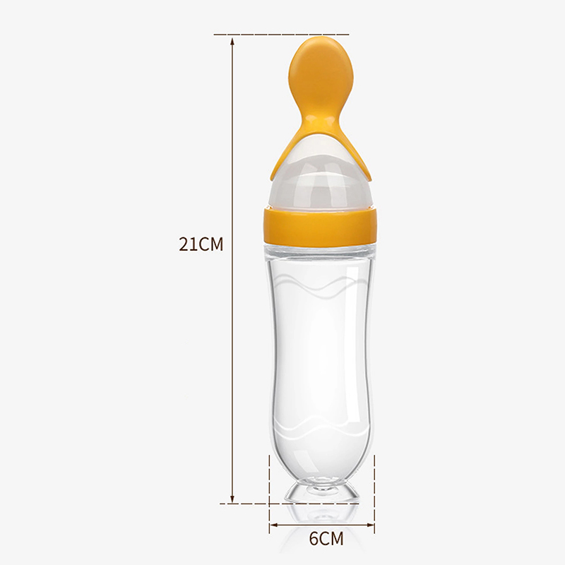 絞る哺乳瓶シリコーン新生児トレーニング米シリアル食品スプーン - Baby Food Category のレビューと価格