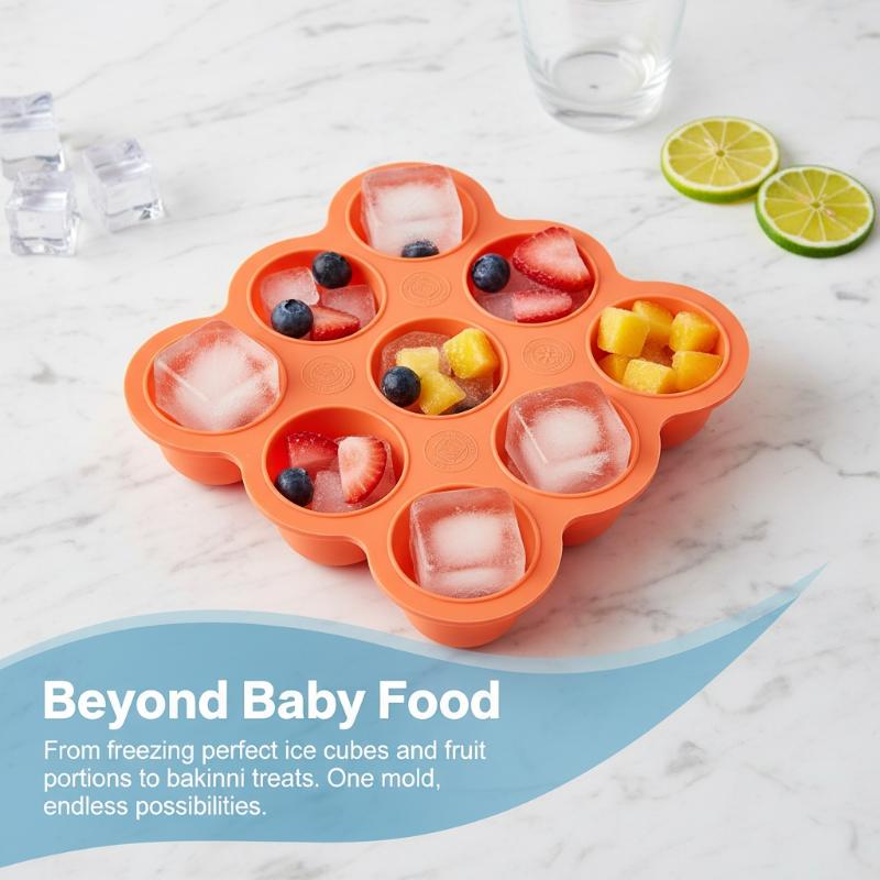 ベビーフードシリコン容器 9グリッド冷凍トレイ 漏れ防止蓋  - Baby Food Nan のレビューと価格