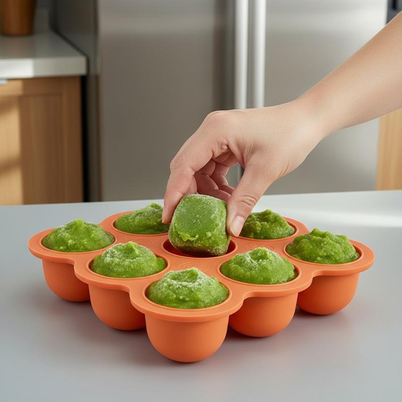 ベビーフードシリコン容器 9グリッド冷凍トレイ 漏れ防止蓋  - Baby Food Nan のレビューと価格