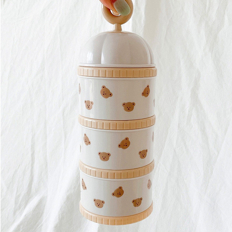 かわいいクマの粉ミルクボックス離乳食アクセサリー新生児 3  - Baby Food Storage のレビューと価格