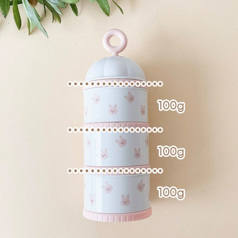かわいいクマの粉ミルクボックス離乳食アクセサリー新生児 3  - Baby Food Storage のレビューと価格