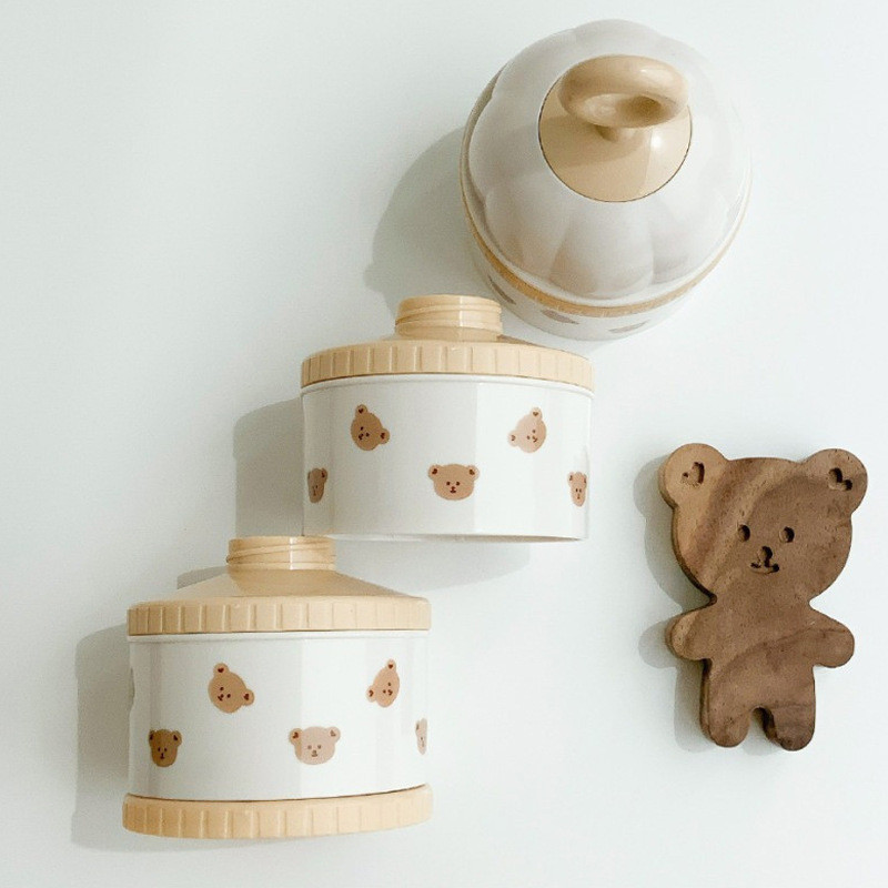 かわいいクマの粉ミルクボックス離乳食アクセサリー新生児 3  - Baby Food Storage のレビューと価格
