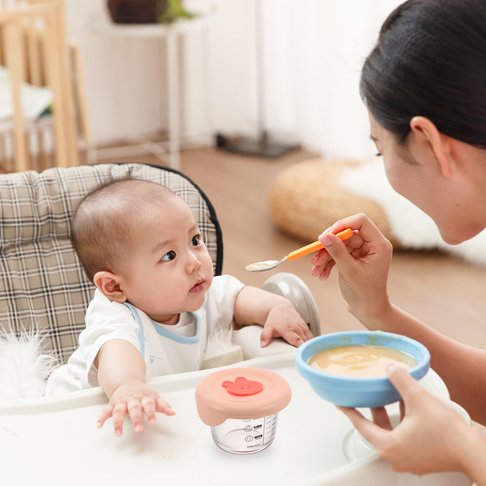 2個入りベビーフード保存容器 ガラス製クリアデザイン 正確な - Baby Food Glass Containers のレビューと価格