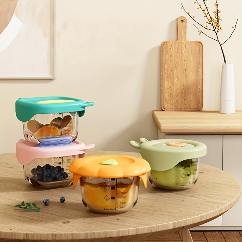 120/180ml ガラス製ベビーフード容器 目盛り付き シ - Baby Food Glass Containers のレビューと価格