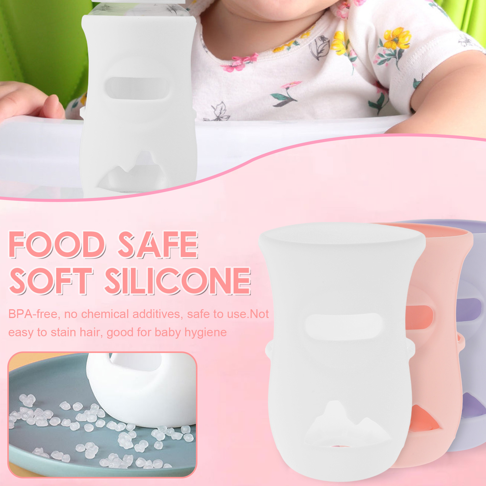 シリコンスリーブ シリコン哺乳瓶カバー 断熱ガラスボトル A - Baby Food Nan のレビューと価格