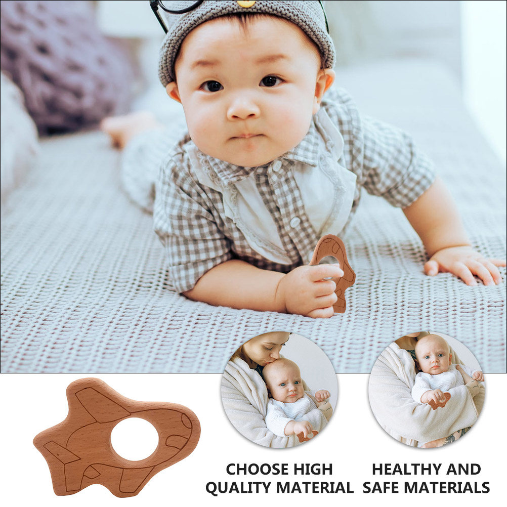 2個入り 飛行機型ベビー歯固め 安全な天然素材製 歯磨きツー - Baby Food Product のレビューと価格
