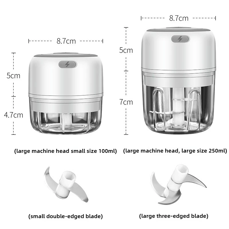 電動ミニガーリックチョッパー 100/250ML USB野菜 - Baby Food Processor のレビューと価格