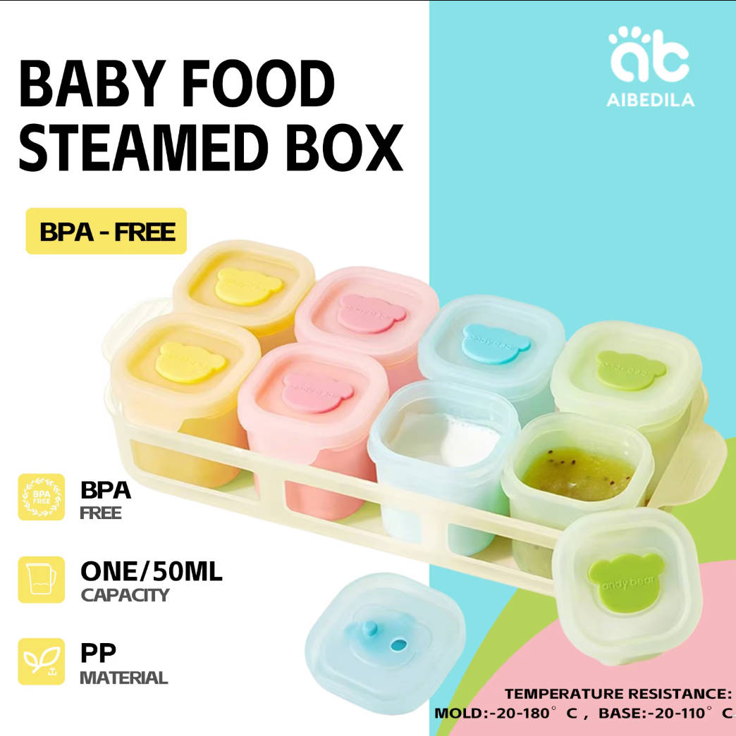 AIBEDILA ベビーシリコーン食品冷凍トレイ独立グリッド - Baby Food Glass Containers のレビューと価格