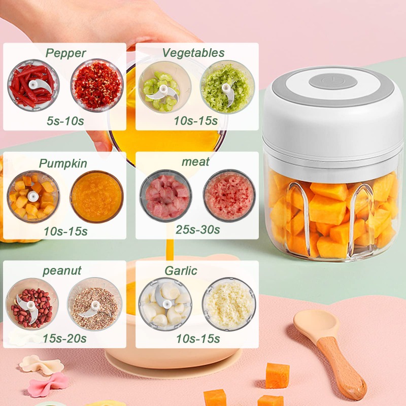 250 ミリリットル電気ニンニクグラインダー家庭用多機能肉グ - Baby Food Processor のレビューと価格