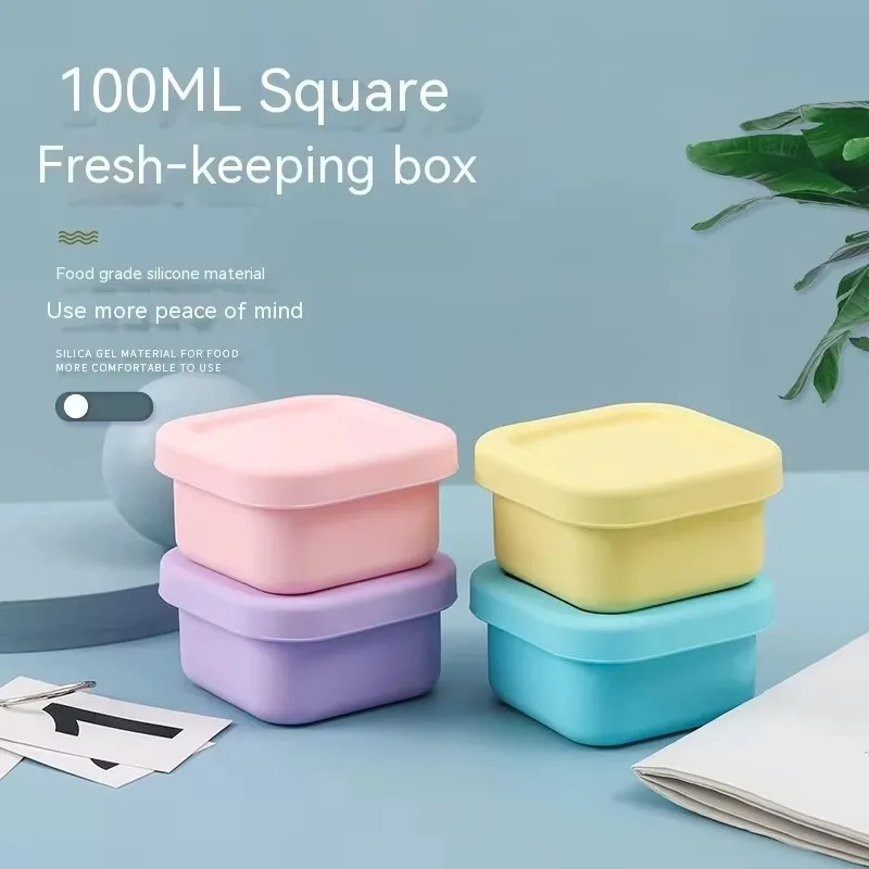 1Pc シリコーンベビーランチボックス 蓋付き 新鮮保存蒸し - Baby Food Category のレビューと価格