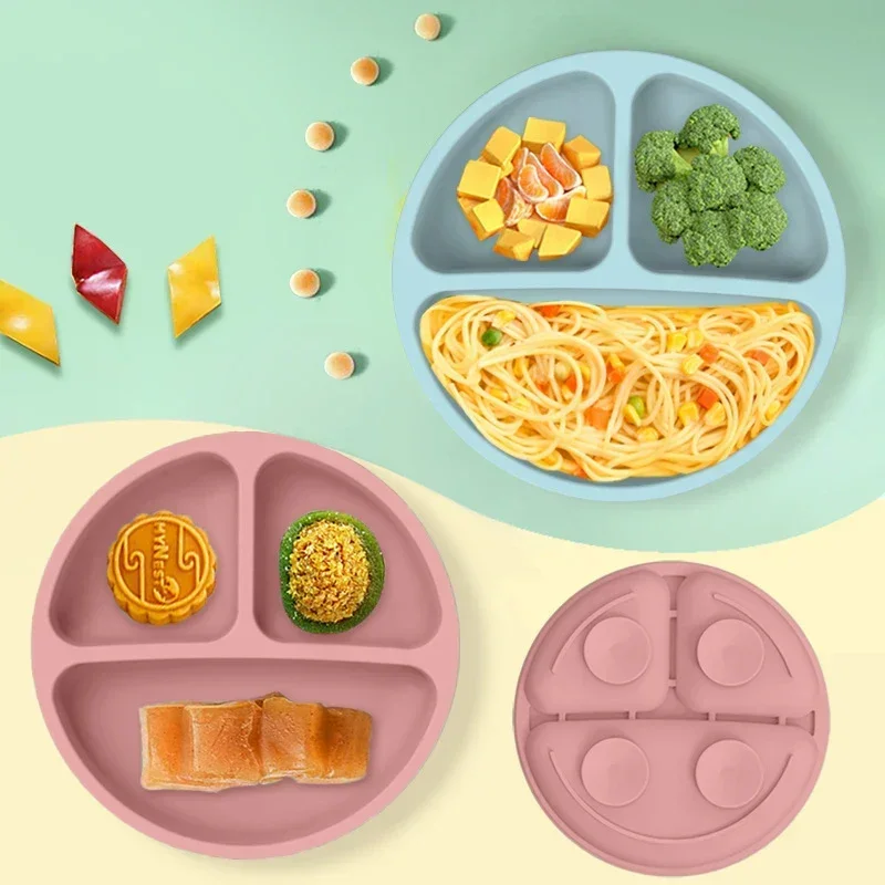 食品グレードのシリコーン子供皿セットベビー給餌ボウル吸引プレ - Baby Food Product のレビューと価格