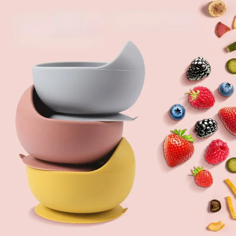 食品グレードのシリコーン子供皿セットベビー給餌ボウル吸引プレ - Baby Food Product のレビューと価格