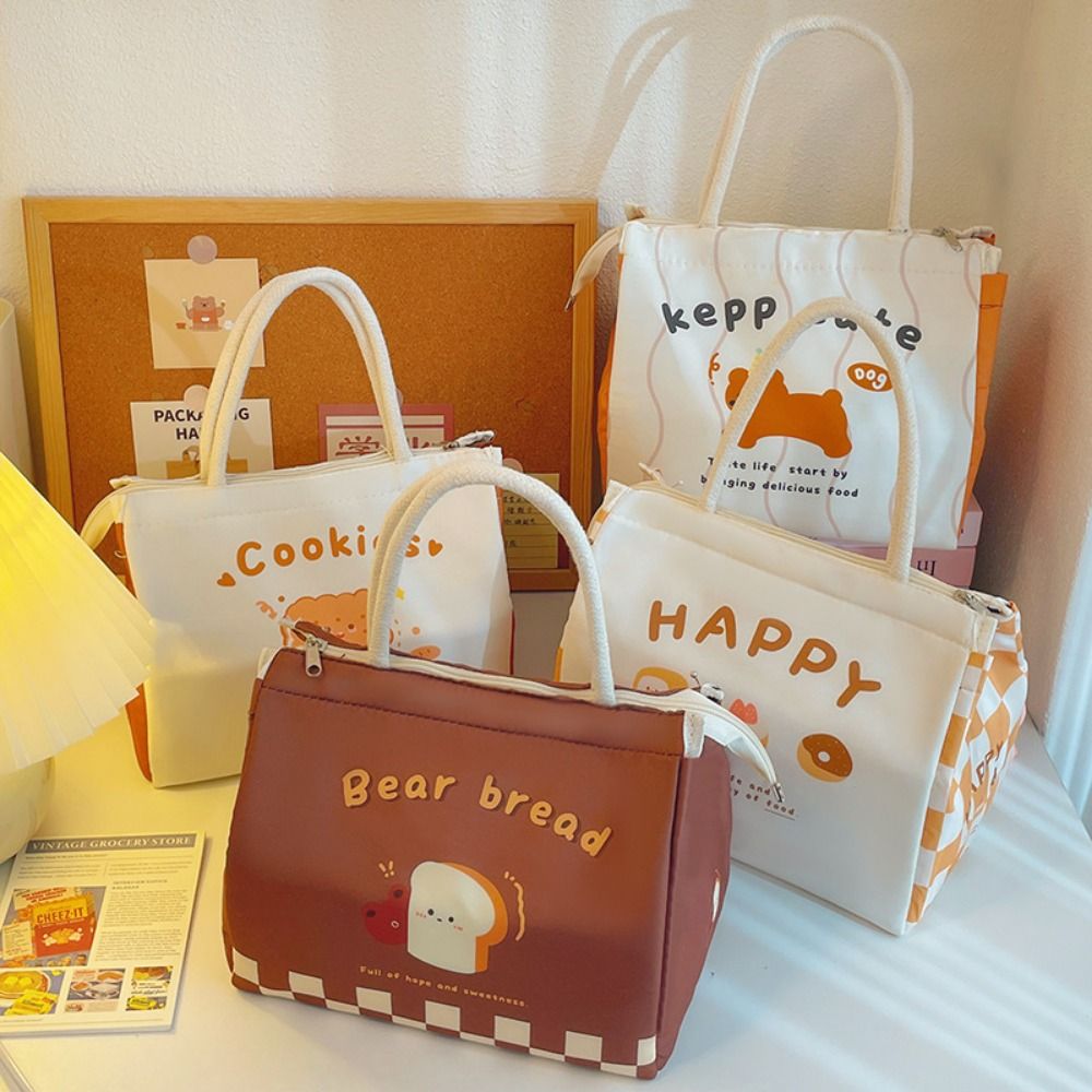 かわいいポータブル保温ランチバッグ漫画大型ランチボックストー - Baby Food Zip Lock Bag のレビューと価格