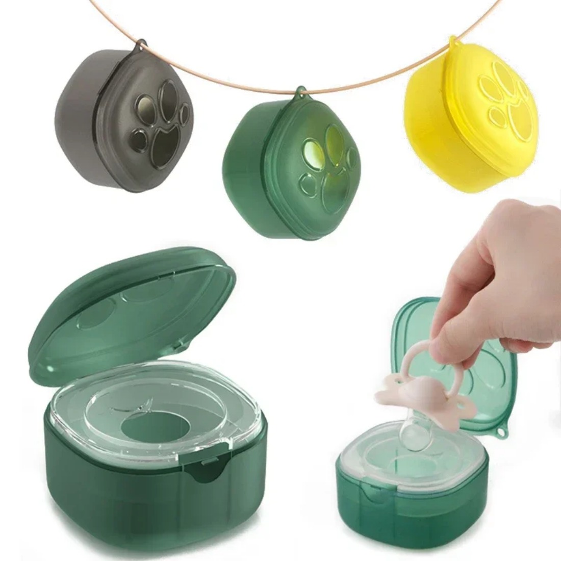 食品グレードのシリコーンおしゃぶりボックス赤ちゃん漫画おしゃ - Baby Food Storage のレビューと価格